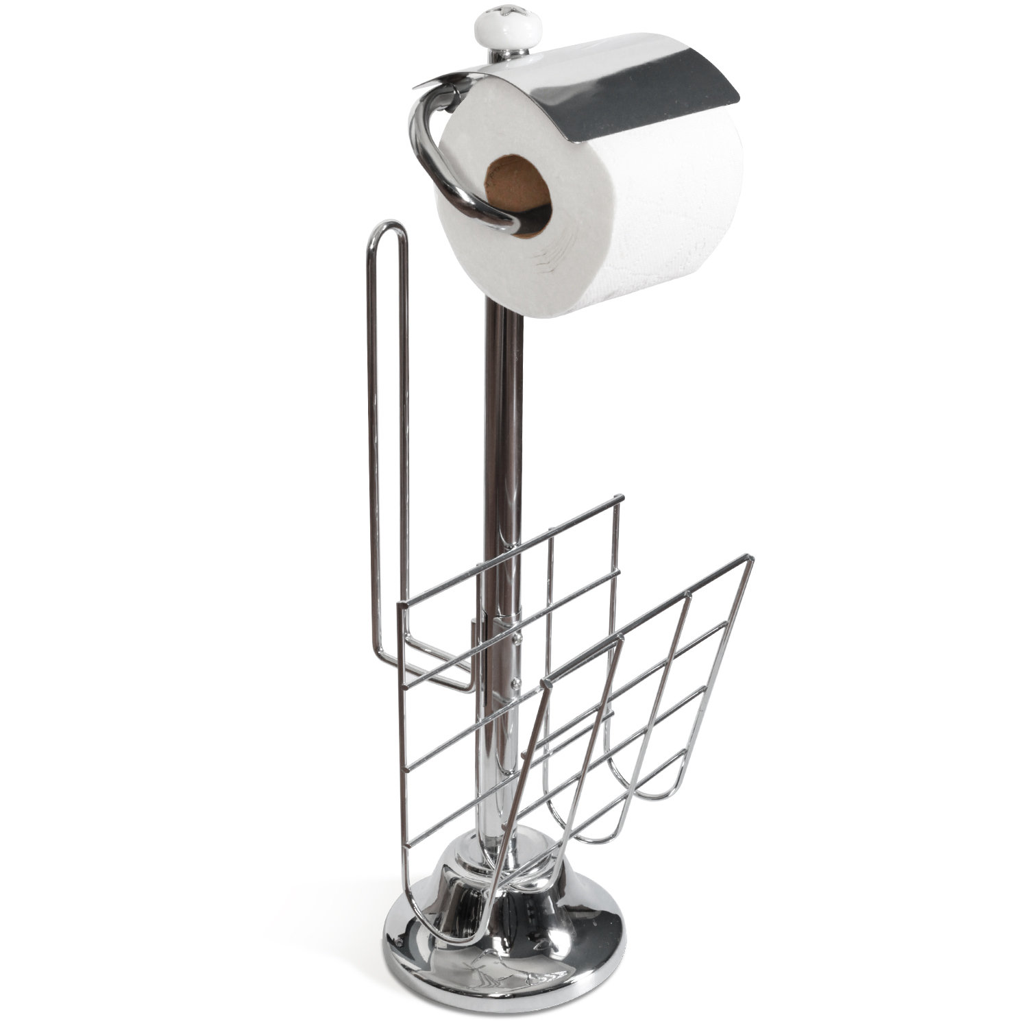 Toilet Tree Products Freestanding Toilet Paper Holder and Stand with